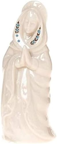 Lenox Dua Mary Heykeli Fildişi Porselen 24 K Altın Yeni Tertemiz Meryem heykelcik