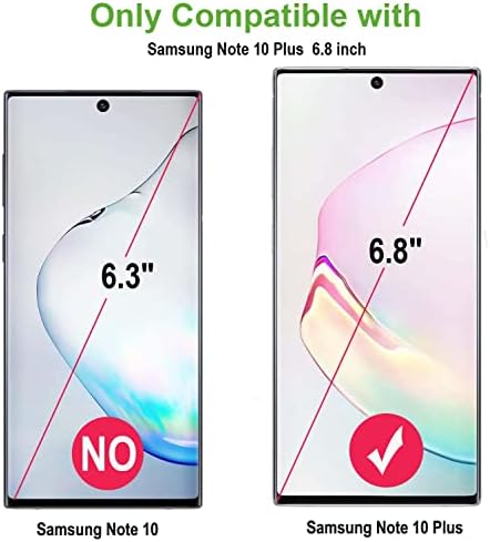 [3 Paket] Samsung Galaxy Note 10 Plus 5G 6.8 inç için FGFLOWER Ekran Koruyucu, Tam Kapsama UV Temperli Cam Ekran