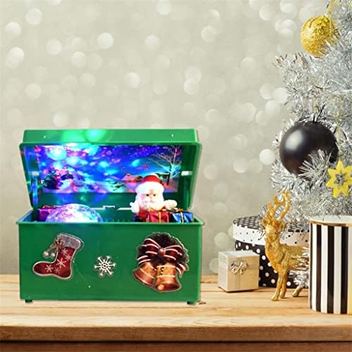 Kalın Noel Tarzı Müzik Kutusu Güzel Yaratıcı Noel Baba Dekor LED Müzik Kutusu için Parti (Renk: Gri)
