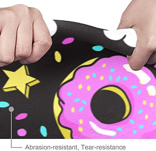 Siebzeh Tekboynuzlar Donuts Gökkuşağı Premium Kalın Yoga Mat Çevre Dostu Kauçuk Sağlık ve Fitness Kaymaz Mat Her