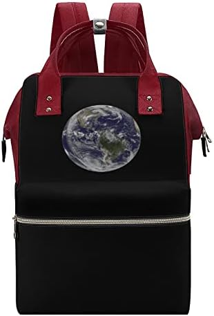 Uzayda toprak Su geçirmez Anne Sırt çantası Büyük kapasiteli Bebek Bezi çantası Çok fonksiyonlu seyahat çantası