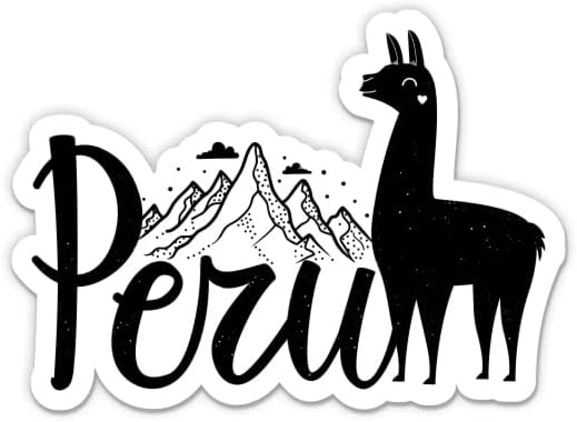 Peru Seyahat Machu Pichu Lama-5 vinil yapışkan - Araba Laptop için I-Pad-Su Geçirmez Çıkartma