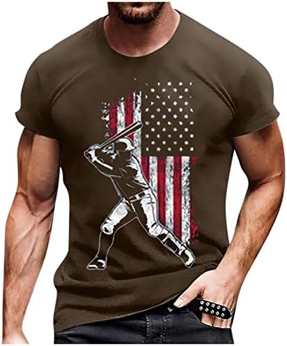 RTRDE erkek T Shirt Grafik Yaz Kısa Kollu Yuvarlak Boyun Vintage Beyzbol Mektubu Baskı Kazak gömlekler