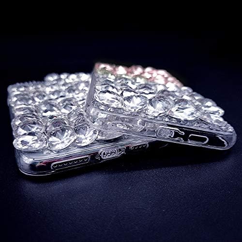 Bonıtec iPhone 11 için Kılıf 3D Glitter Sparkle Bling Kadınlar için Lüks Parlak Kristal Rhinestone Elmas Tampon Temizle