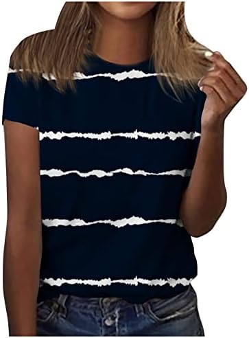 Kadın Baskı Vintage kısa Kollu bluz Yuvarlak Boyun Gevşek Rahat T-Shirt Yaz Üstleri Artı Boyutu Rahat Bluz