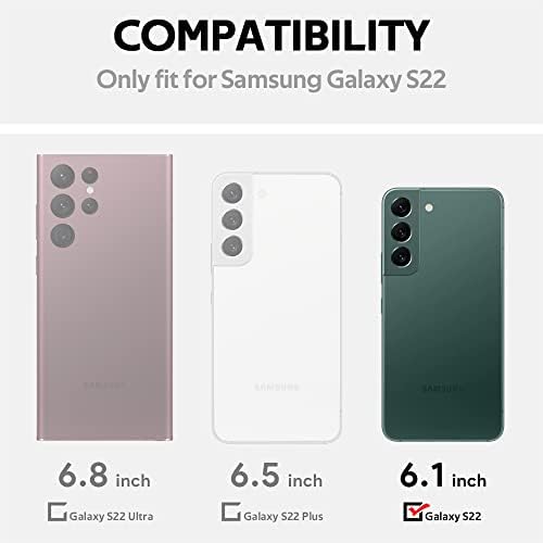 Samsung Galaxy S22 için Aeska TPU Şeffaf Kılıf, Galaxy S22 Kılıf Şeffaf, Ultra [İnce İnce] Esnek Çizilmeye Dayanıklı