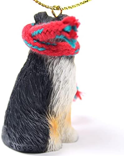 Konuşma Kavramları Shetland Çoban Köpeği Minik Minyatür Bir Noel Süsü Üç Renkli-Keyifli!