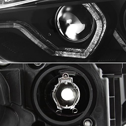 AKKON-BMW F30 3 Serisi 4 Kapılar Sedan Siyah Çerçeve Fabrika Halojen Tipi Çift U ışık halkası LED Projektör Farlar