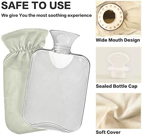 Koyu Bej Kapaklı Sıcak Su Şişesi Ağrı kesici için Sıcak Su Torbası Kramplar için 1L Sıcak Çanta Sıcak Paket Boyun