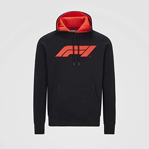 Formula 1 Tech Collection F1 Erkek Büyük Logolu Kapüşonlu Sweatshirt Siyah / Gri