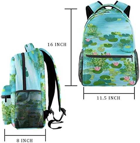 Lotus Gölet Sırt Çantaları Erkek Kız Okul Kitap Çantası Seyahat Yürüyüş Kamp Sırt Çantası Sırt Çantası