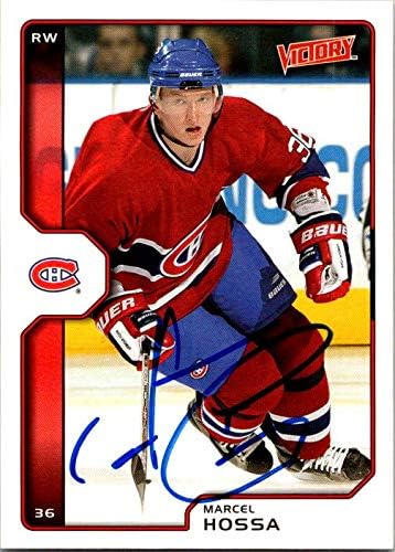 İmza Deposu 654307 Marcel Hossa İmzalı Hokey Kartı-Montreal Canadiens, FT - 2002 Üst Güverte Zaferi No. 115