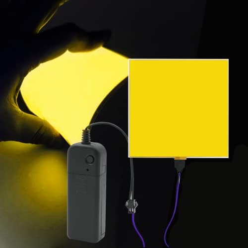 Elektrominesans El levha panel ışığı-3 Mod Açık/Yavaş Flaş/Hızlı Flaş, 10cm x 10cm DIY EL kesilebilir arka ışık kağıt