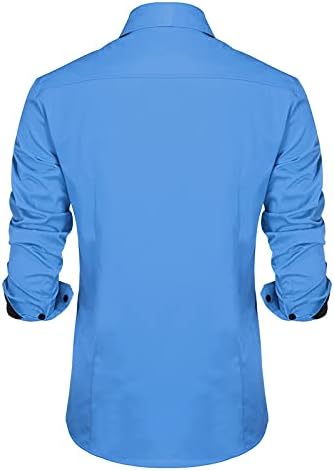 XXBR İş Casual Gömlek Mens için, 2021 erkek Sonbahar Turn-aşağı Yaka İş Tarzı Gevşek Düz Renk Gömlek Tops Hafif Premium