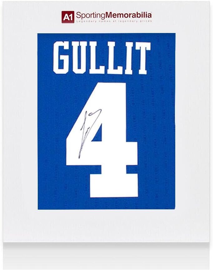 Ruud Gullit İmzalı Chelsea Forması-1997, 4 Numara-Hediye Kutusu İmzalı-İmzalı Futbol Formaları