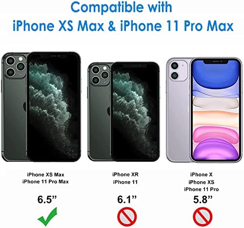 [2-Pack]iPhone Xs Max ekran koruyucu Koruyucu, CTREEY Anti-Casusluk, Çizilmez, Kılıf Dostu Temperli Cam Ekran film