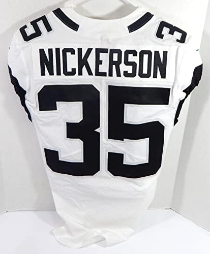 2019 Jacksonville Jaguars Parry Nickerson 35 Oyunu Verilen Beyaz Forma 25 100 P-İmzasız NFL Oyunu Kullanılmış Formalar