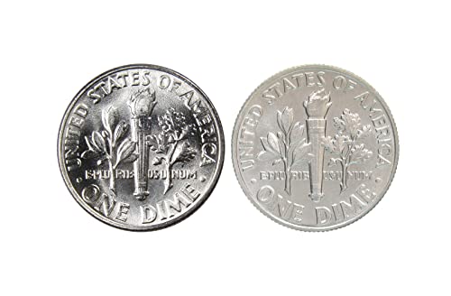 1958 P & 1970 D Roosevelt Kuruş 10C Banka Albümü Mücevher Süper Nadir Detay El Seçilmiş ABD 2 Sikke Seti 90 % Gümüş