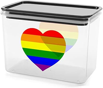 LGBT Gay Pride Bayrağı saklama kutusu Plastik Gıda Organizatör Konteyner Kutuları kapaklı Mutfak için