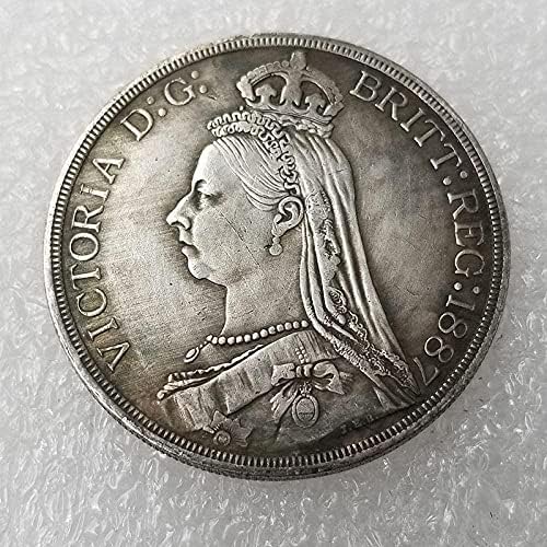 Antika El Sanatları İngiliz 1887 Anıt Sikke Sikke Hatıra 164 Sikke Koleksiyonu hatıra parası