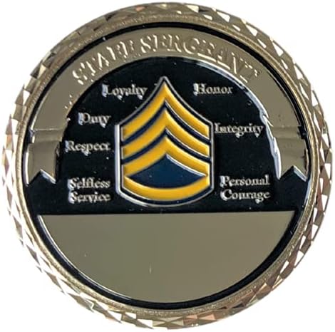 Amerika Birleşik Devletleri Ordusu SSG Personel Çavuş Rütbe Asker Yaşam Mücadelesi Coin