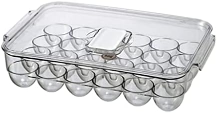 SLNFXC Yumurta rafı şeffaf plastik saklama kabı Konteyner saklama kutusu, Buzdolabı Kutusu 24 Bölmeli Ev Mutfak saklama