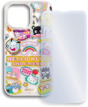 MagSafe iPhone 14 Pro Hello Kitty ve Arkadaşları Çıkartmaları için Sonix Kılıf + Ekran Koruyucu