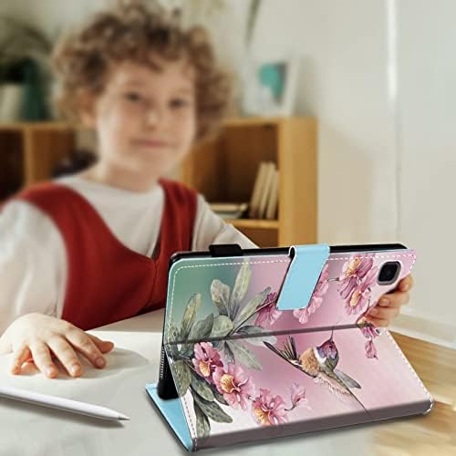 Samsung Galaxy Tab ile uyumlu A7 Lite 8.7 inç Kılıf 2021(Model SM-T220/T225/T227), çiçek Sinek Kuşu Galaxy A7 Lite