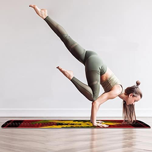Yoga Mat, Ev Egzersiz için Yoga Paspaslar, Egzersiz Mat, Egzersiz Paspaslar, Pilates Mat, Ayçiçeği Çift