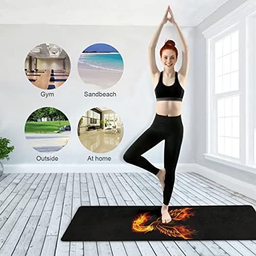 Yoga Mat Kaymaz Kauçuk Spor Güvenli egzersiz matı Çanta ile Dayanıklı Katlanır egzersiz matı Pilates ve Zemin Egzersizleri